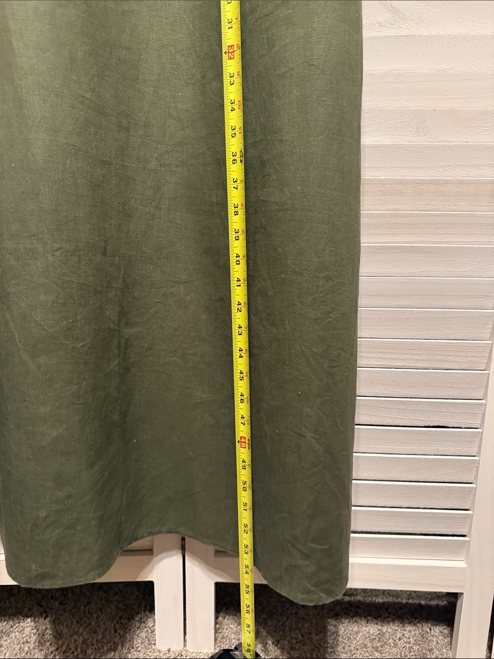 NWOT Sleeveless Linen Dress with Pockets. Olive. 3X - Picture 9 of 10
